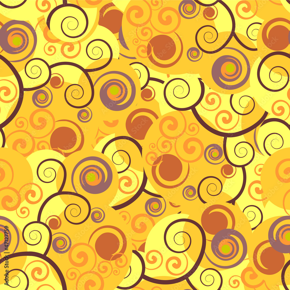Abstract beautiful seamless pattern with swirls