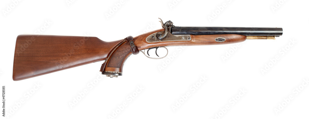 Vintage large-bore hunting gun. British colonial weapon. Stock Photo ...