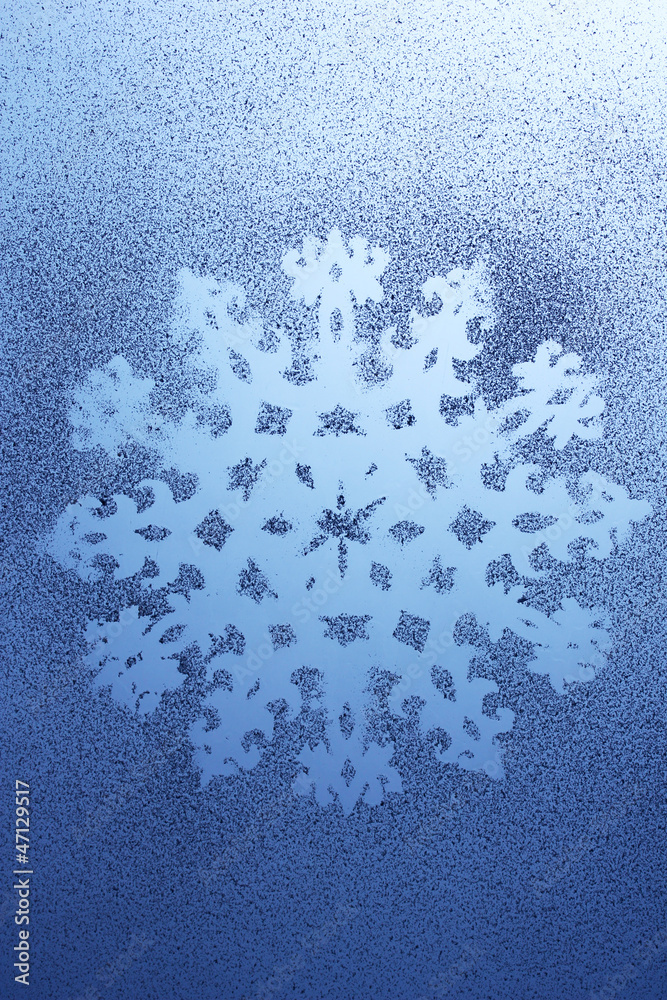 Snowflake pattern on window Snowflake pattern on window