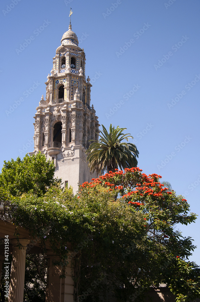 Spanish Architecture in Balboa Park San Diego California USA