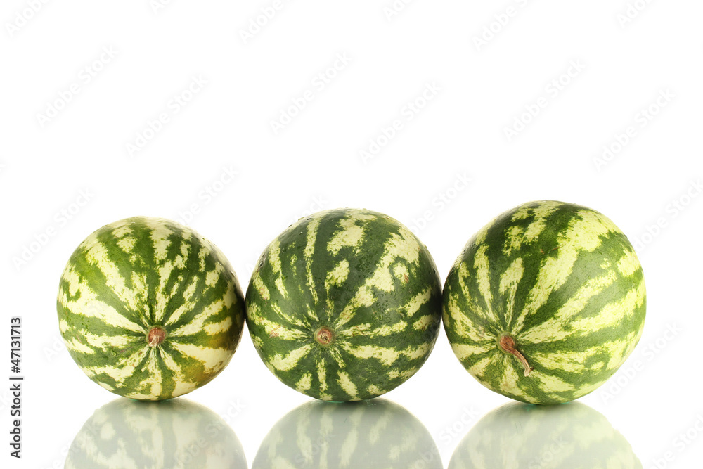 juicy watermelons isolated on white juicy watermelons isolated on white