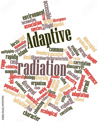 Word cloud for Adaptive radiation