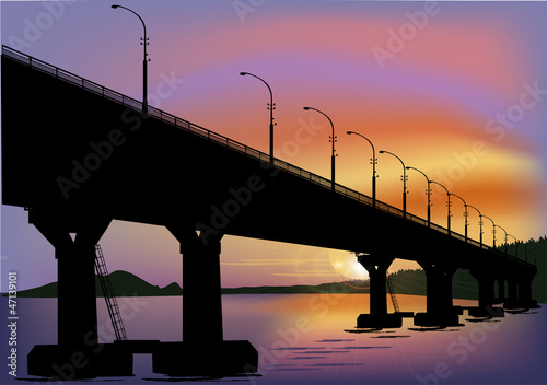 dark long bridge illustration