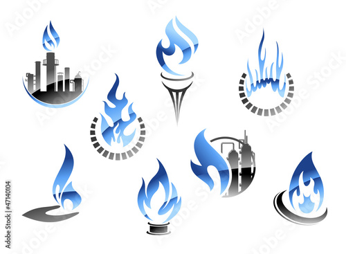 Gas and oil industry symbols