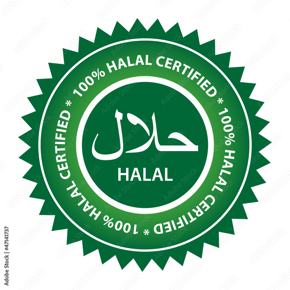 100 Halal Certified Product Label Stock Vector Adobe Stock