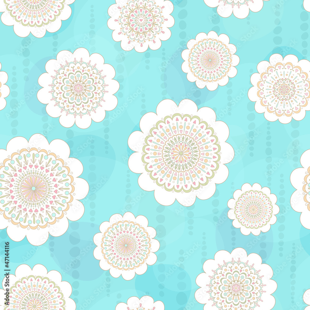 Colorful snowflakes on textured blue background Colorful snowflakes on textured blue background