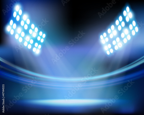 Stadium lights. Vector illustration.