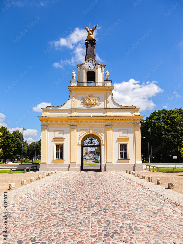 Gate of the Branicki Palace in Bialystok, Poland.