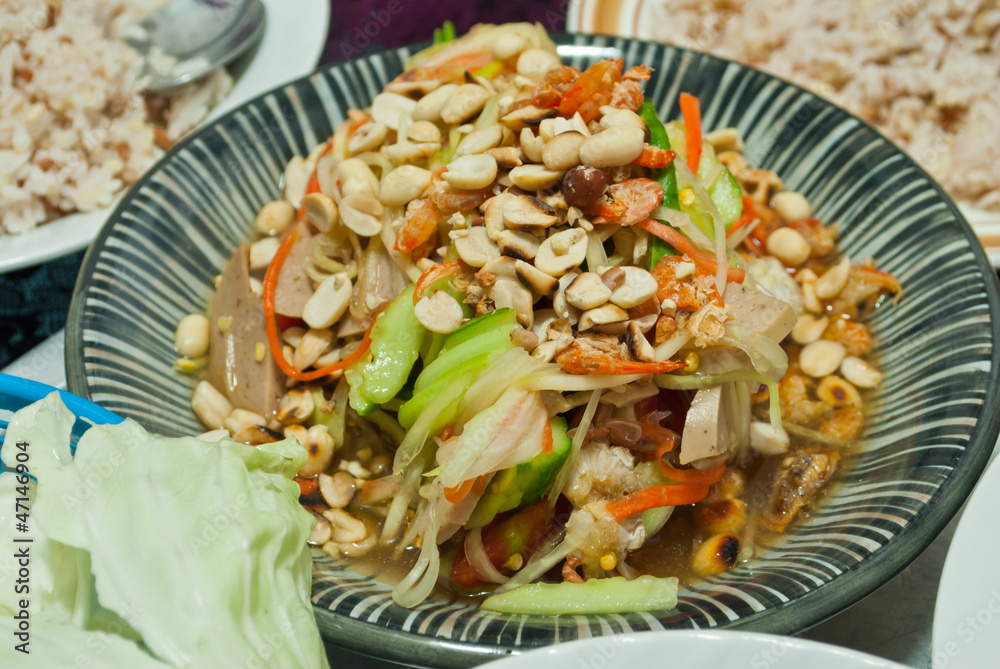 Papaya Salad ,Somtum Thai Food Papaya Salad ,Somtum Thai Food