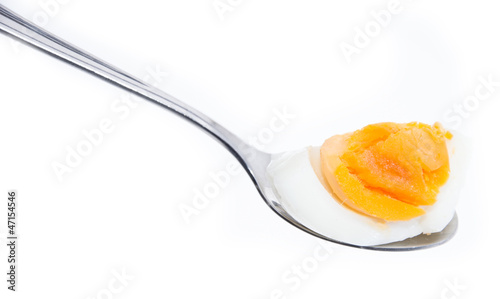 Breakfast Egg on a spoon (white)