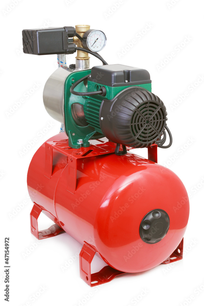 Automatic water pump on white background Automatic water pump on white background