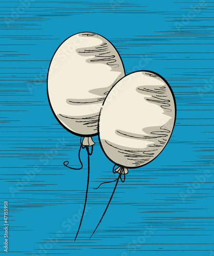 Białe balony