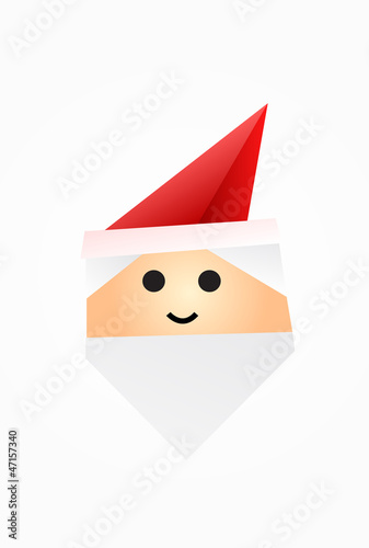 Colorful origami santa claus
