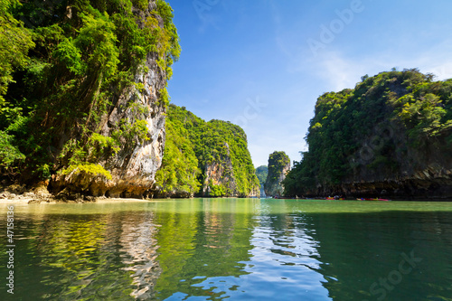 Phang Nga Bay trip on long tail boat in Thailand