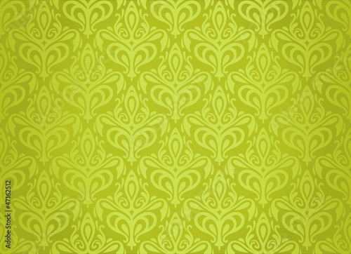 green vintage wallpaper design