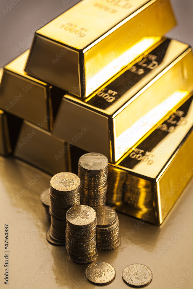 Gold bars! Money and financial Gold bars! Money and financial