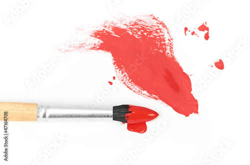 brush and paint scratch isolated on white background