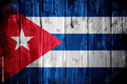 Grunge Cuban flag