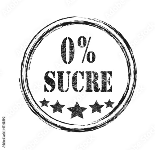 Logo 0% sucre. Sans sucre. Stock Vector