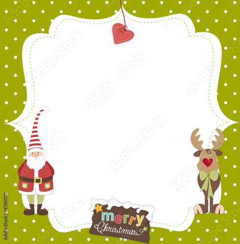 Tapety artystyczne Happy Christmas - Green Background