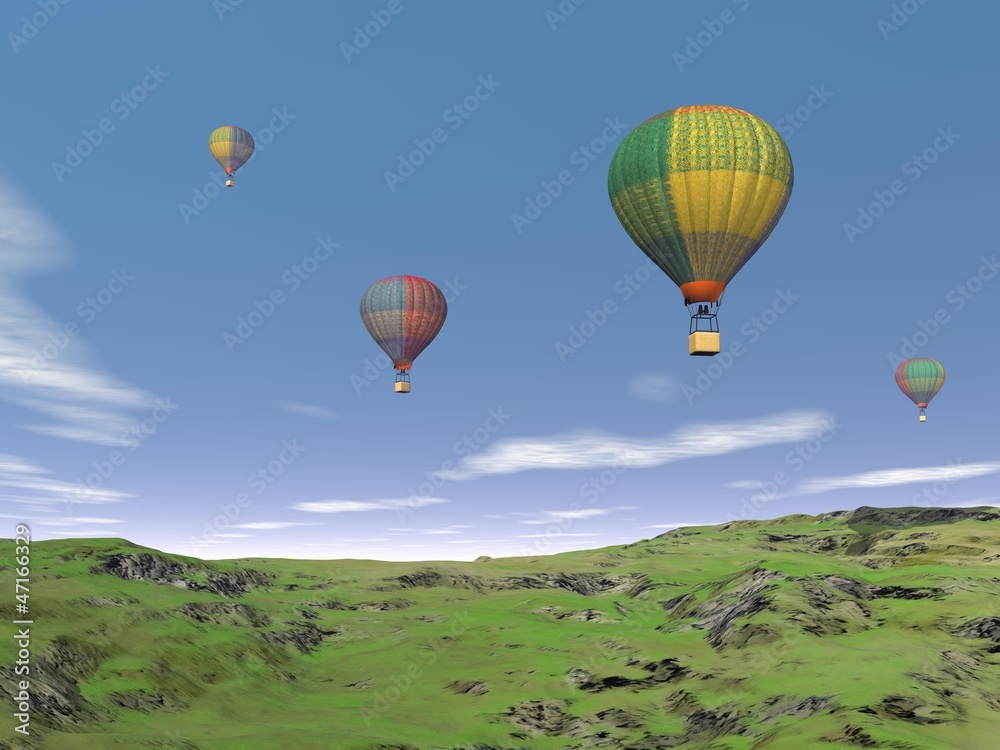 Obraz premium Several journeys - 3D render