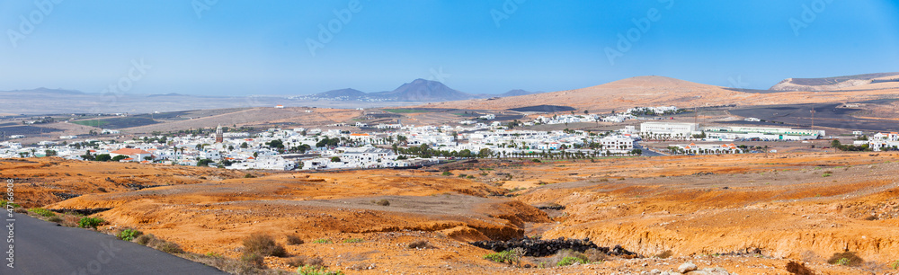 Typical houses on the island of Lanzarote