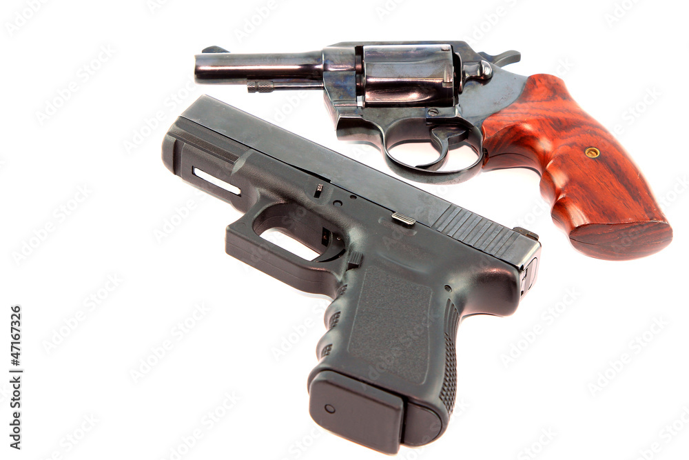 Semi automatic pistol and revolver gun