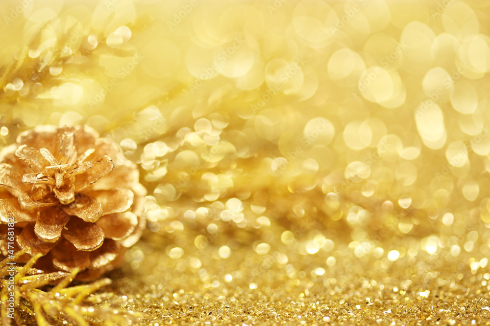 Gold Christmas background Gold Christmas background