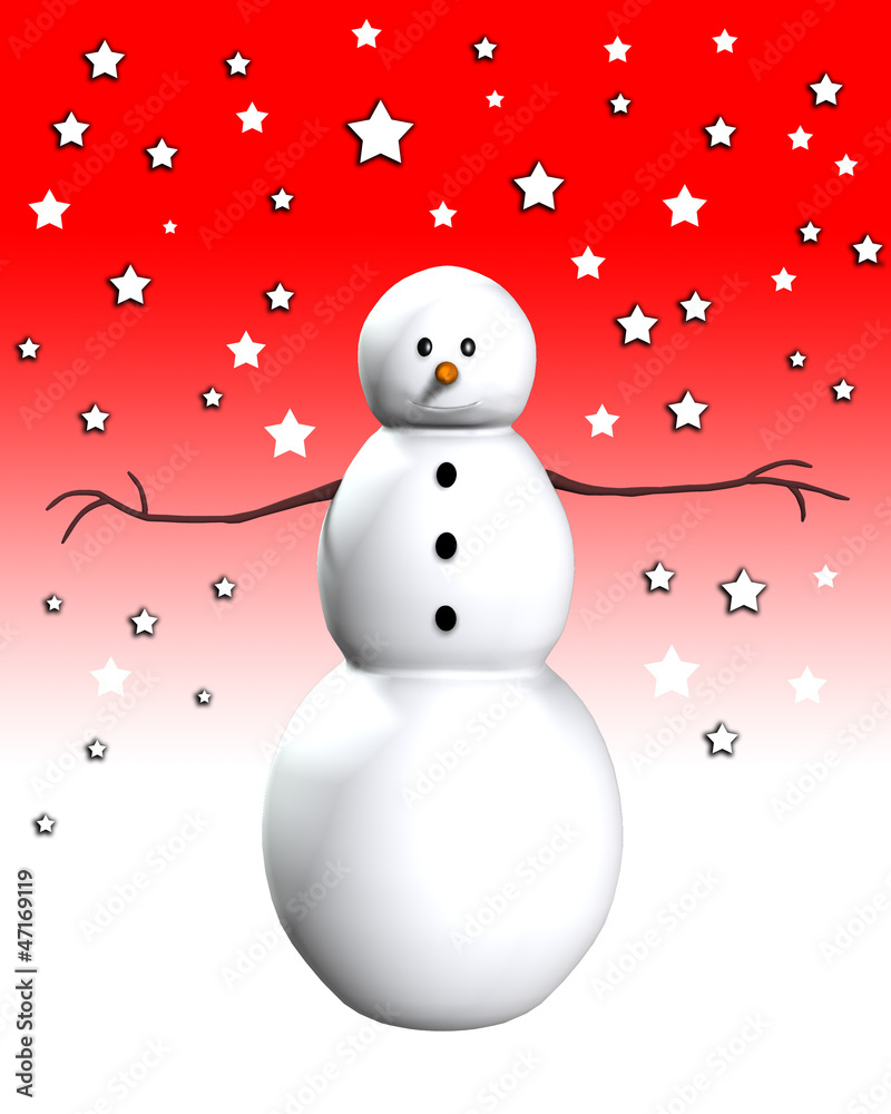 Snowman In Snow Snowman In Snow