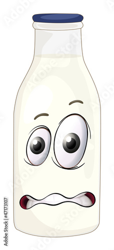 a face on a bottle