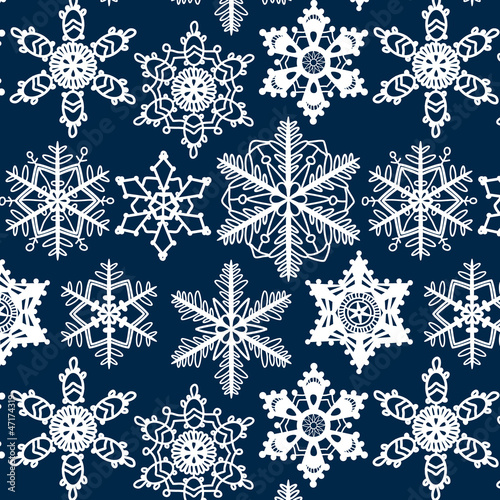 Crochet snowflakes seamless...