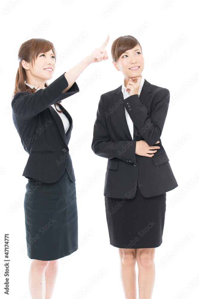 Beautiful asian businesswomen on white background Beautiful asian businesswomen on white background