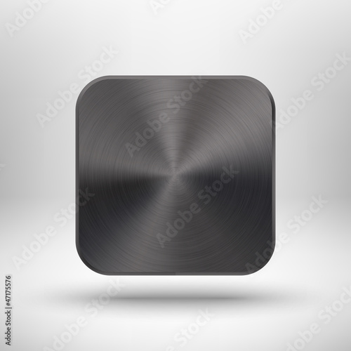 Technology icon with black metal texture for ui and apps