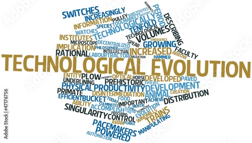 Word cloud for Technological evolution photo