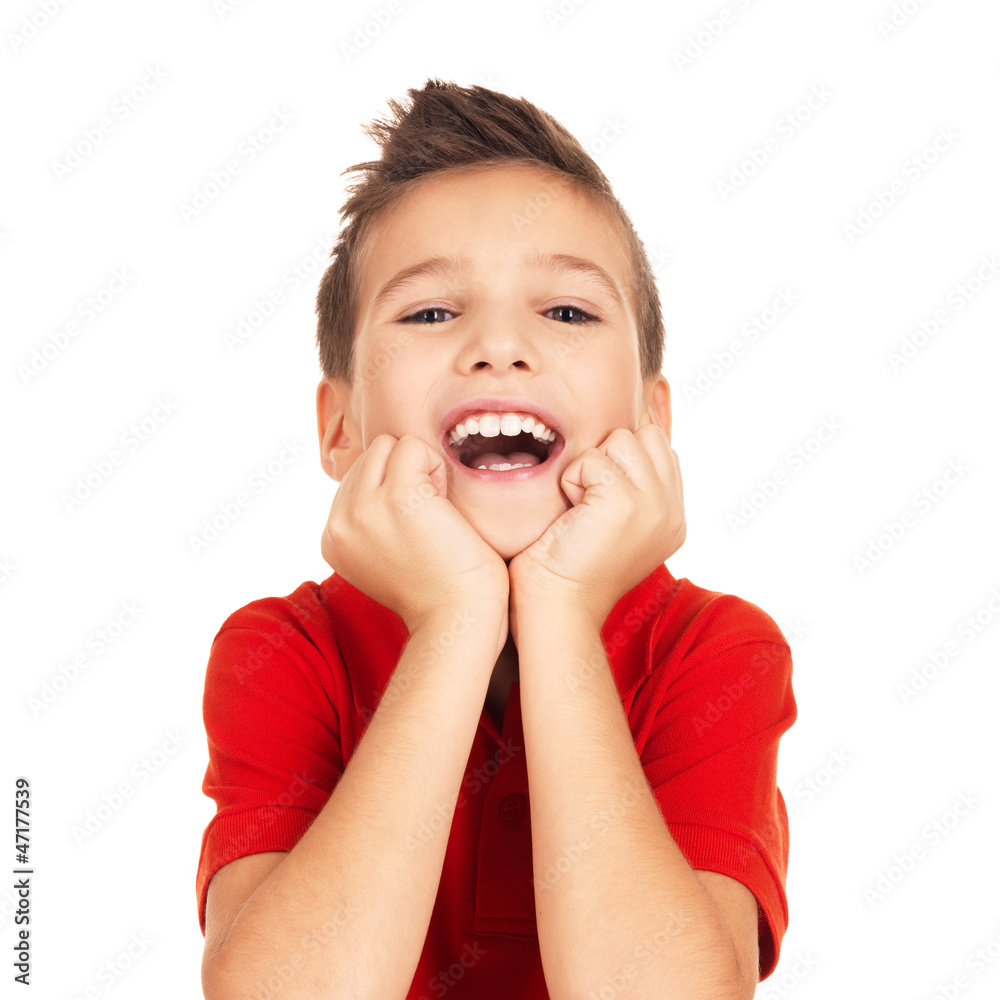 Portrait of laughing happy boy Portrait of laughing happy boy