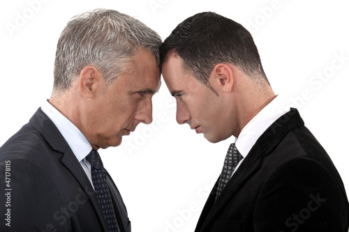 Tension between two businessmen