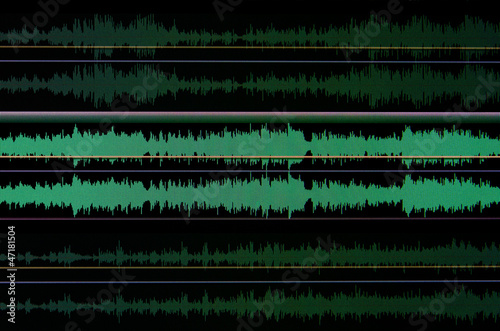 Green sound waveform