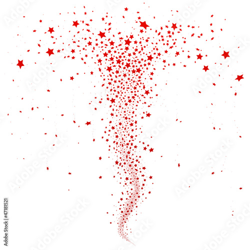 Fontäne, Schweif, Sterne, rote Sternchen, abstrakt, Form, Rot