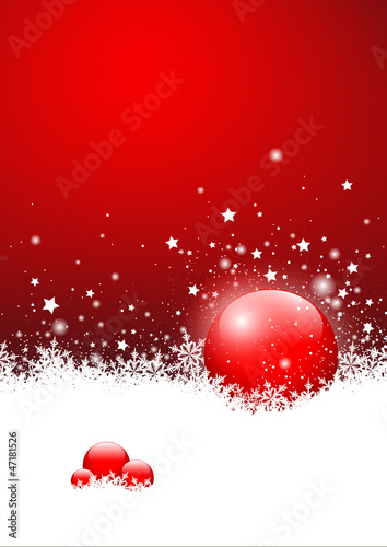Weihnachtskarte, Vorlage, Hintergrund, rot, Kugel, Sterne, Eis