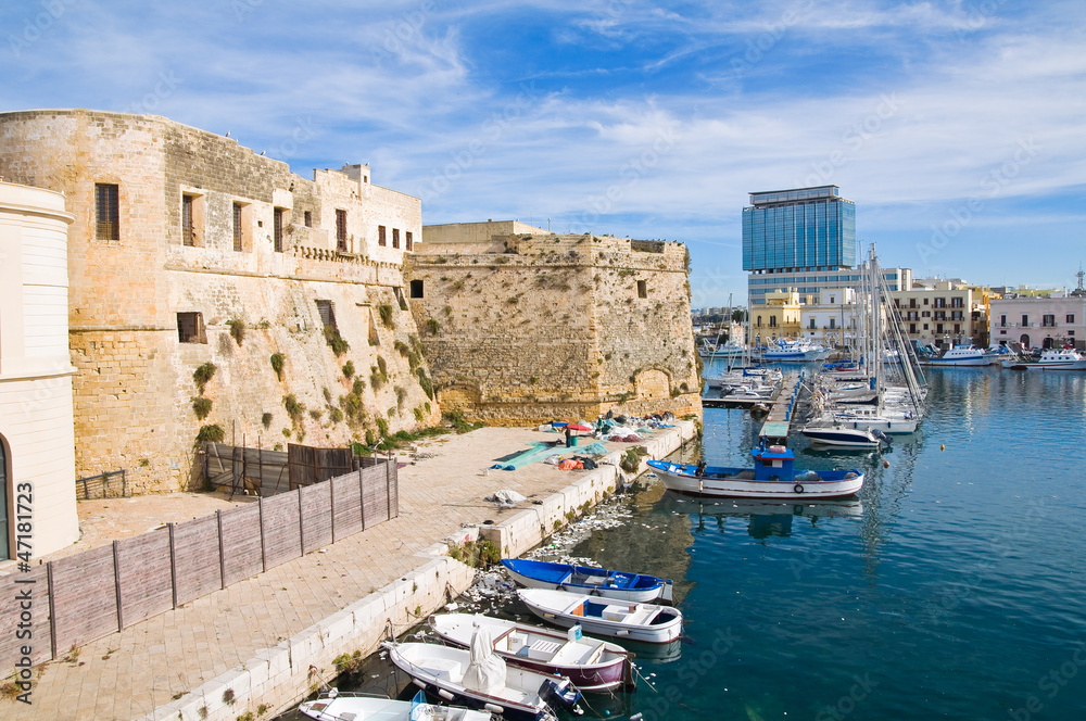 Panoramic view of Gallipoli. Puglia. Italy.