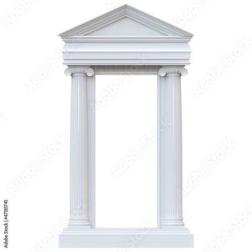 Marble Columns Isolated on white background (glossy version)
