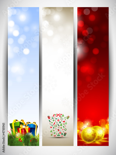 Happy Holidays website banners. EPS 10.