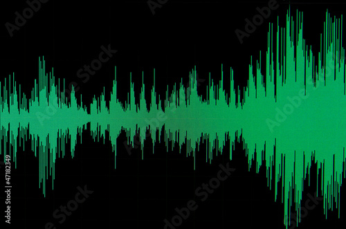 Green sound waveform