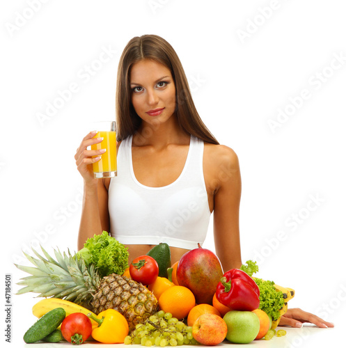beautiful young woman with ...