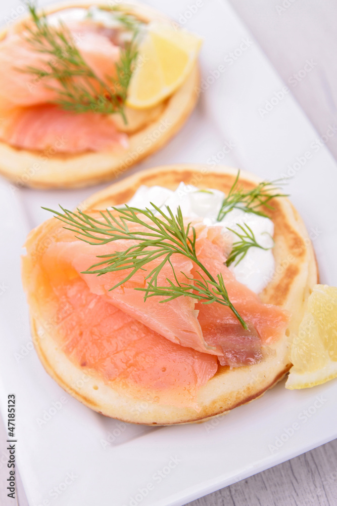 bread with smoked salmon bread with smoked salmon