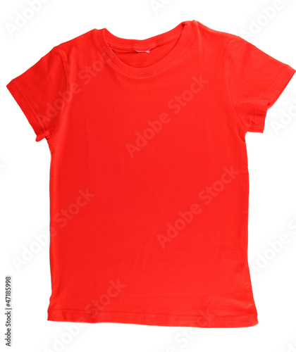 Red t-shirt isolated on white