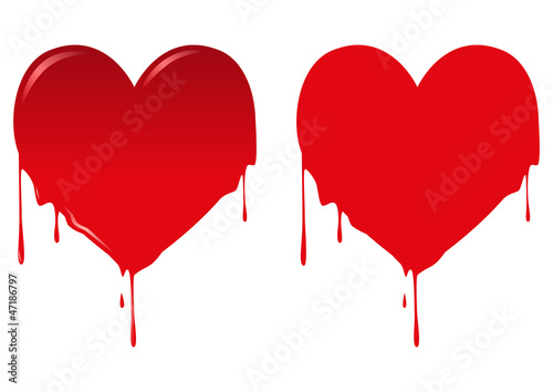 Vector illustration of bleeding heart