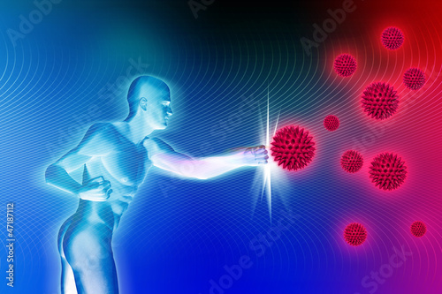 man with strong defence