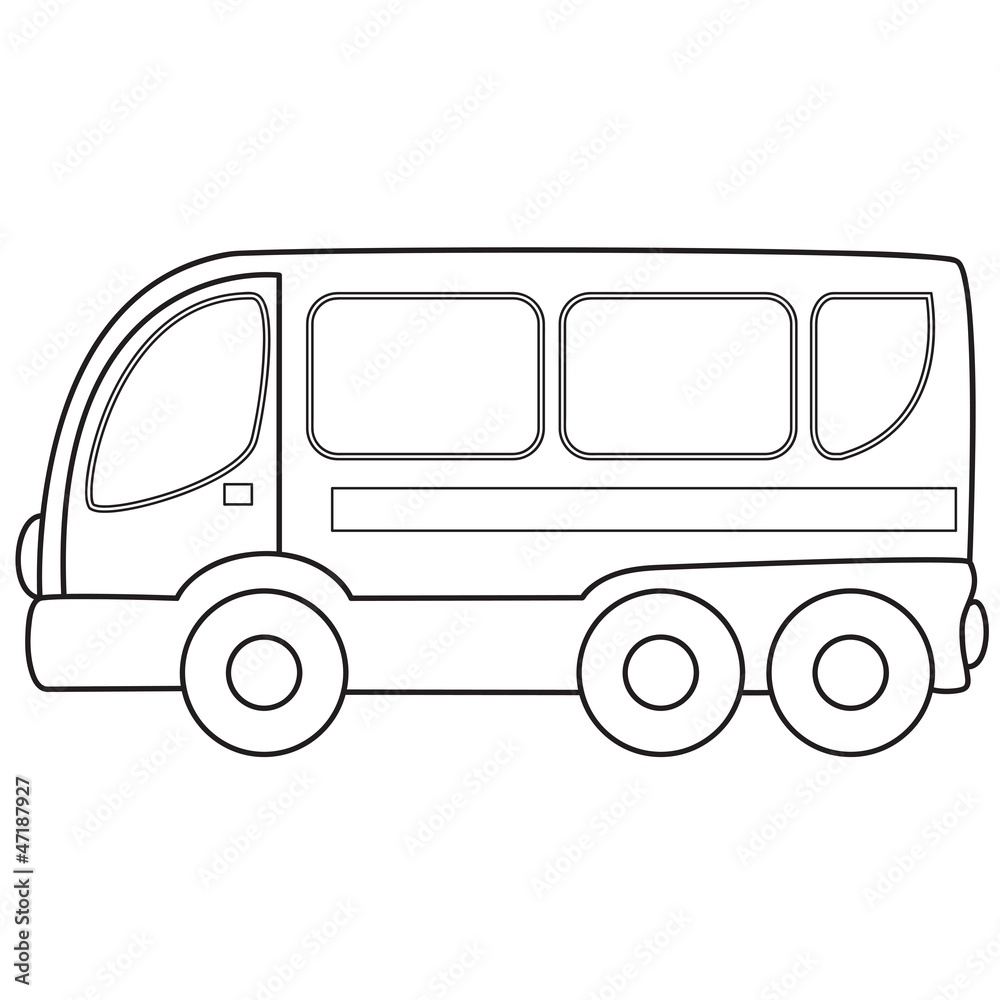 Bus toy. Vector illustration