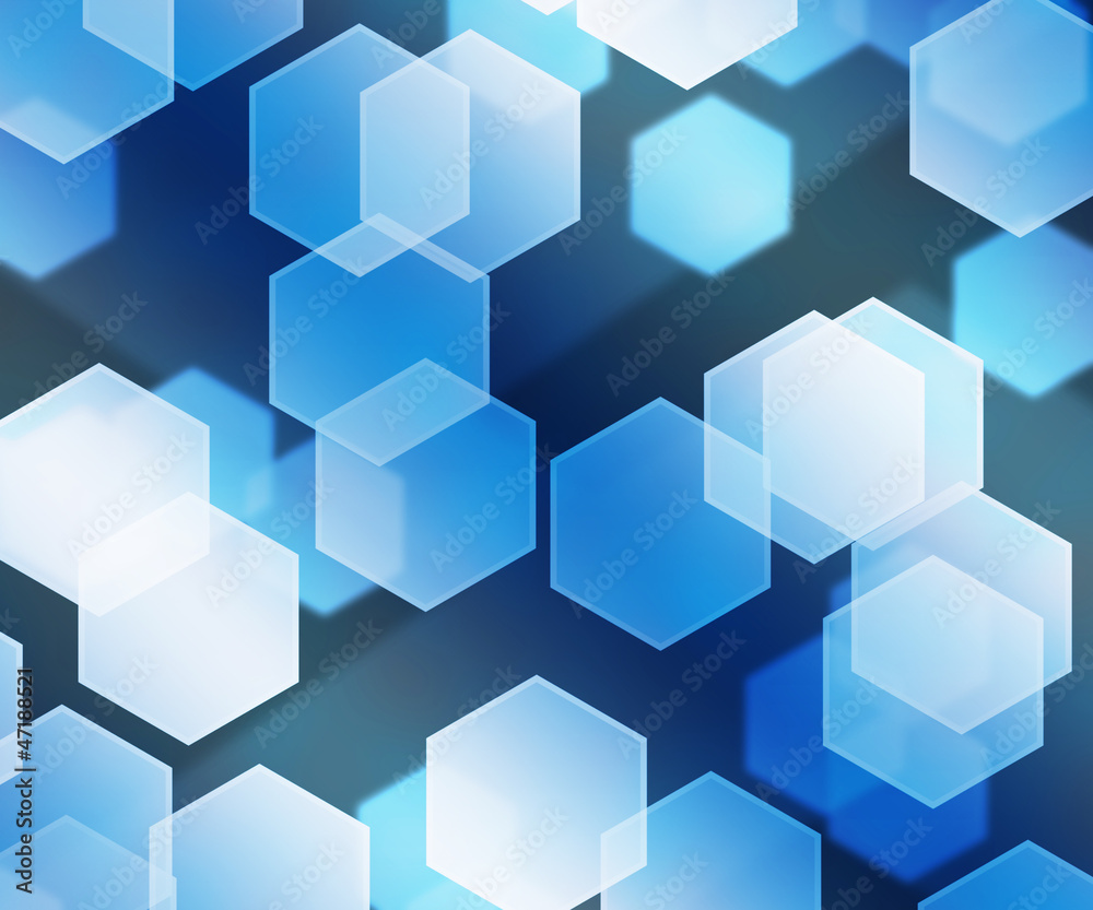 Blue Hex Bokeh Background Blue Hex Bokeh Background